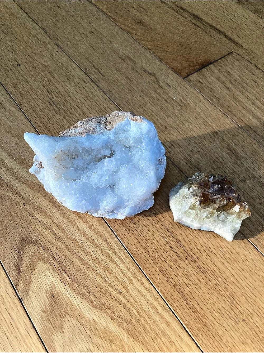 Natural Quartz Mineral Specimen Pair